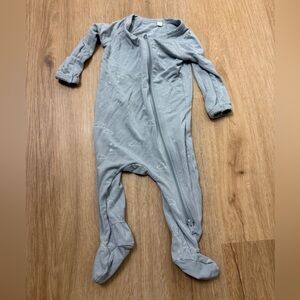 Quincy Mae Gray Cloud Print Footies